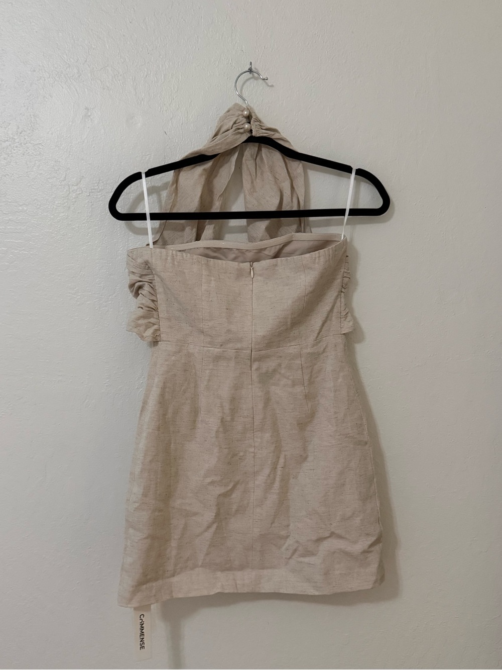 Commense Cotton & Linen Crisscross Neckline Dress - Picture 5 of 6